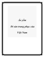 Áo yếm Di sản trang phục của Việt Nam