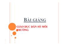 Bà giảng Giáo dục dân số môi trường