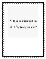 Bài giảng Ai là vị sứ quân một tai nổi tiếng trong sử Việt