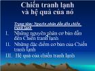 Bài giảng Chiến tranh lạnh và hệ quả của nó