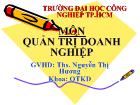 Bài giảng Chương 1: Tổng quan về Quản trị doanh nghiệp