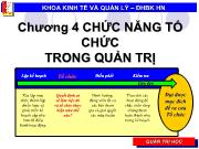 Bài giảng Chương 4: Chức năng tổ chức trong quản trị