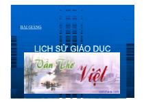 Bài giảng Lịch sử giáo dục