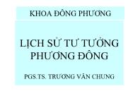 Bài giảng Lịch sử tư tưởng phương đông