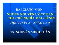 Bài giảng môn những nguyên lý cơ bản của chủ nghĩa Mác - Lênin