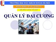 Bài giảng Quản lý đại cương