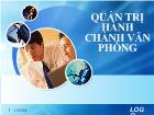 Bài giảng Quản trị hành chánh văn phòng (tiếp)