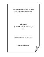 Bài giảng quản trị nguồn nhân lực - Ngô Thị Hoàng Fin