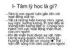 Bài giảng Tâm lý học (tiếp theo)