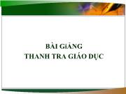 Bài giảng thanh tra giáo dục