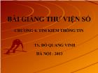 Bài giảng thư viện số - Chương 4: Tìm kiếm thông tin