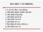 Bài giảng Tổ chức văn phòng