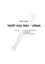 Bài giảng triết học mác - Lênin