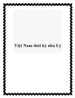 Bài giảng Việt Nam thời kỳ nhà Lý