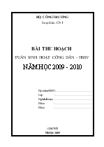 Bài thu hoạch tuần sinh hoạt công dân - Học sinh sinh viên năm học 2009 - 2010