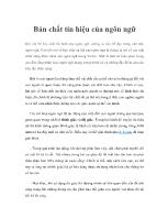 Bản chất tín hiệu của ngôn ngữ