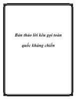 Bản thảo lời kêu gọi toàn quốc kháng chiến