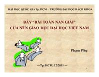 Bảy “Bài toán nan giải” của nền giáo dục đại học Việt Nam