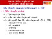 Biến chuyển xã hội và quá trình hiện đại hóa