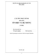 Các bài thực hành môn học Tín hiệu và hệ thống