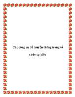 Các công cụ để truyền thông trong tổ chức sự kiện