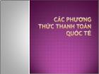 Các phương thức thanh toán quốc tế