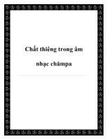 Chất thiêng trong âm nhạc chămpa