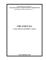 Chuẩn đầu ra các ngành đào tạo trình độ cao đẳng