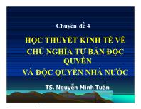 Chuyên đề 4: Học thuyết kinh tế về chủ nghĩa tưbản độc quyền và độc quyền nhà nước