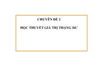 Chuyên đề Học thuyết giá trị thặng dư