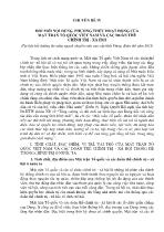 Chuyên đề IV: Đổi mới nội dung, phương thức hoạt động của mặt trận tổ quốc Việt Nam và các đoàn thể chính trị - Xã hội