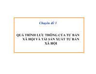 Chuyên đề Quá trình lưu thông của tư bản xã hội và tái sản xuất tư bản xã hội