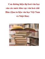 Con đường hiện đại hoá văn học của các nước khu vực văn hoá chữ Hán (Qua tư liệu văn học Việt Nam và Nhật Bản)