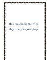 Đào tạo cán bộ thư viện thực trang và giải pháp