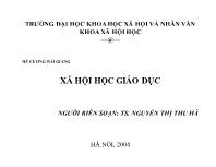 Đề cương bài giảng xã hội học giáo dục