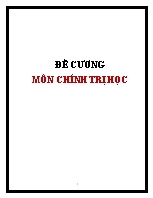 Đề cương môn chính trị học