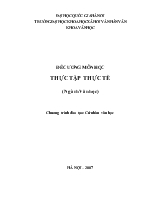 Đề cương môn học thực tập thực tế (ngành văn học)