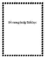 Đề cương ôn tập Triết học