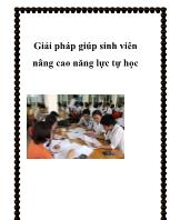 Đề tài Giải pháp giúp sinh viên nâng cao năng lực tự học