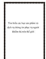 Đề tài Tìm hiểu các loại sản phẩm và dịch vụ thông tin phục vụ người khiếm thị trên thế giới