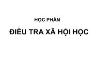 Điều tra xã hội học