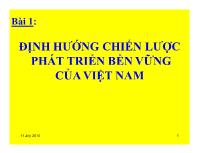 Định hướng chiến lược phát triển bền vững của Việt Nam