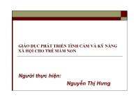 Giáo dục phát triển tình cảm và kỹ năng xã hội cho trẻ mầm non