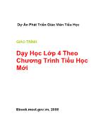 Giáo trình Dạy học lớp 4 theo chương trình tiểu học mới