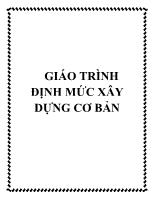 Giáo trình định mức xây dựng cơ bản