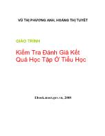 Giáo trình Kiểm tra đánh giá kết quả học tập ởtiểu học