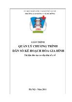 Giáo trình quản lý chương trình dân số kế hoạch hóa gia đình