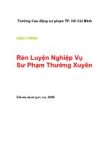 Giáo trình rèn luyện nghiệp vụ sư phạm thường xuyên