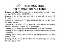 Giới thiệu môn học tư tưởng Hồ Chí Minh