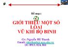 Giới thiệu một số loại vũ khí bộ binh